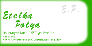 etelka polya business card